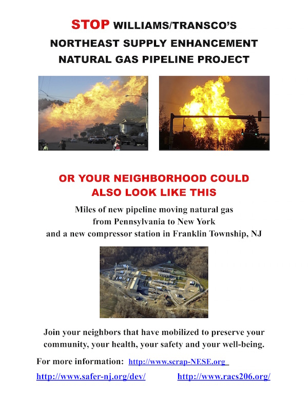 Printable Handout to STOP the Williams-Transco Gass Compressor Station & Pipeline Expansion